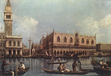 古典的なヴェネツィア Painting - カナレット ヴェネツィア サン マルコ盆地の眺め